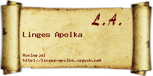 Linges Apolka névjegykártya